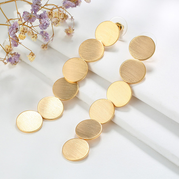 Wholesale7 Korean New Arrival Round Patchwork Earrings For Women
