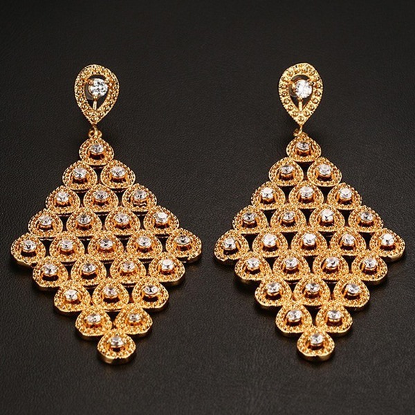 Wholesale7 New Arrival Zircon Hollow Out Women Earrings Wholesale7 New Arrival Zircon Hollow Out Women Earrings