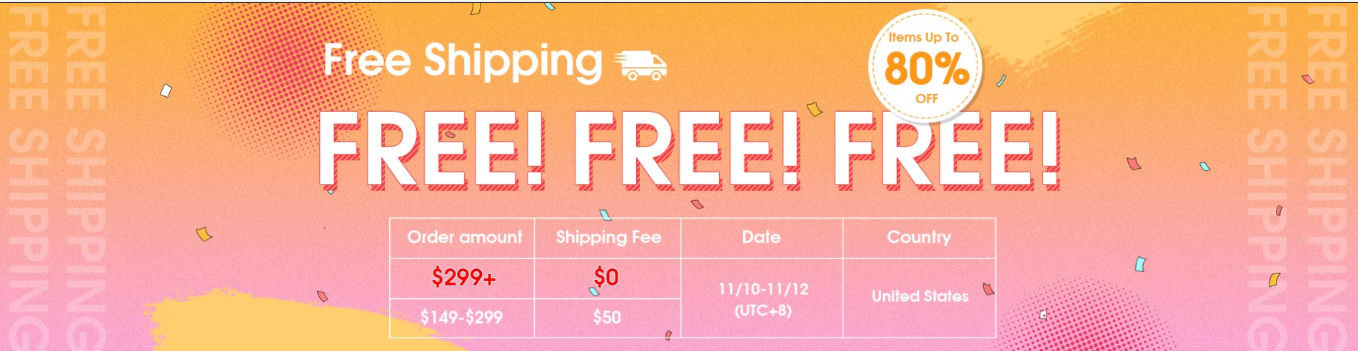 Free Shipping Activities