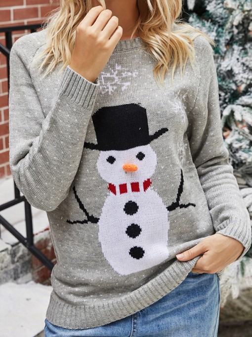 New Christmas Snowman Pullover Sweater