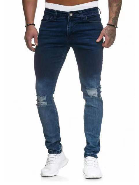 Stylish Fit Solid Men Ripped Jeans