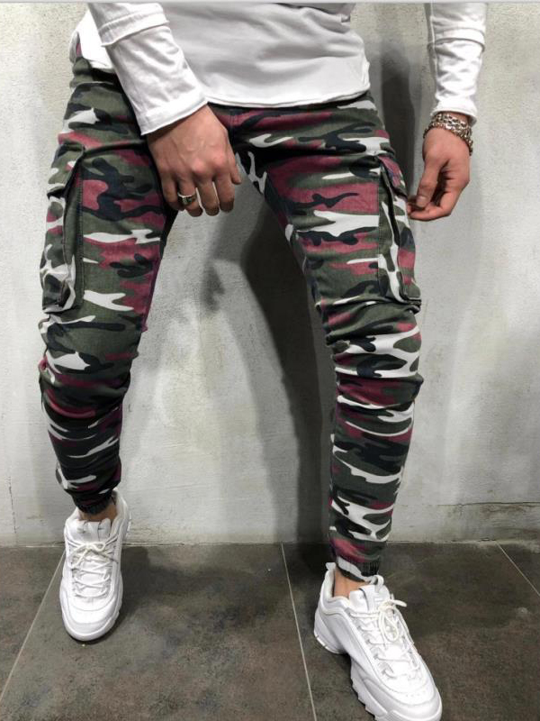 Fashion Camouflage Cargo Denim Pants