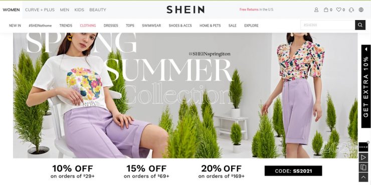 shein official website