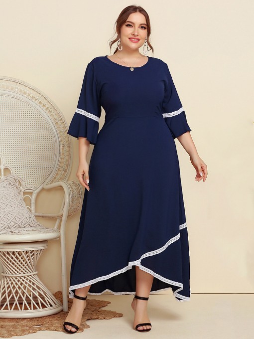 Baggy Spring Latest Plus Size Maxi Dress