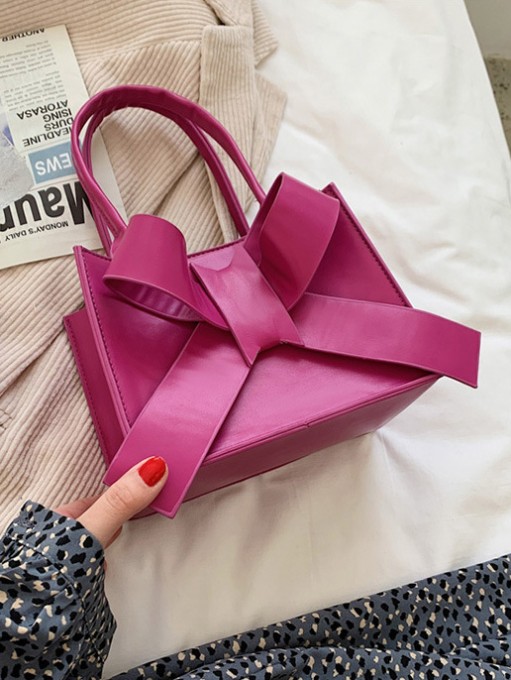 Fashion Solid Bow Handbags For Women