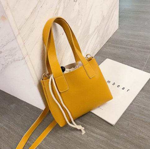Solid Color Simple Style Drawstring 2 Piece Handbags
