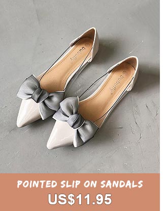 Pointed Slip On Sandals