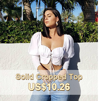 Solid Cropped Top US$10.26 
