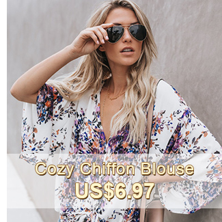 Cozy Chiffon Blouse US$6.97