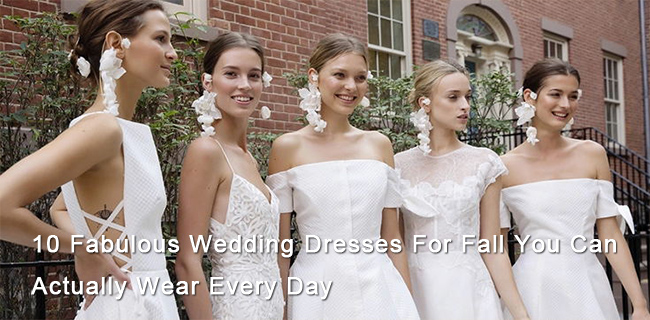 10 Fabulous Wedding Dresses For Fall You Can Actually Wear Every Day